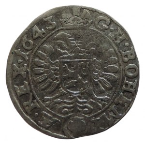 Ferdinand III. 1637-1657, 3 krejcar 1643 Jáchymov-Knobloch
