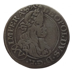 Leopold I. 1657-1705, XV krejcar 1664 Praha-Margalík