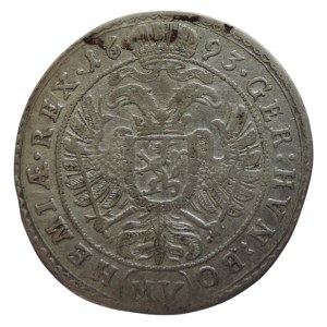 Leopold I. 1657-1705, XV krejcar 1693 MV Praha-Waist