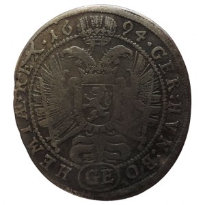 Leopold I. 1657-1705, XV krejcar 1694 GE Praha-Egerer