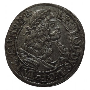 Leopold I. 1657-1705, VI krejcar 1677 CB Břeh-Brettschneider