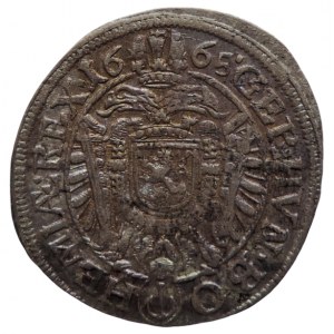 Leopold I. 1657-1705, 6 krejcar 1665 Praha-Margalík