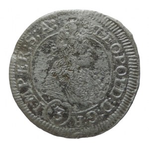 Leopold I. 1657-1705, 3 krejcar 1695 GE Praha-Egerer