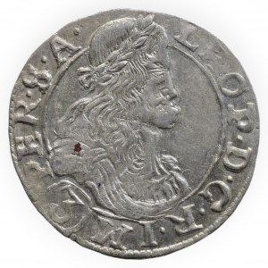 Leopold I. 1657-1705, 3 krejcar 1677 Kutná Hora-Hackl