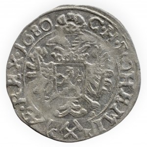Leopold I. 1657-1705, 3 krejcar 1680 CK Kutná Hora-Krahe
