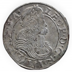 Leopold I. 1657-1705, 3 krejcar 1681 CK Kutná Hora-Krahe