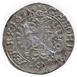Leopold I. 1657-1705, 3 krejcar 1681 CK Kutná Hora-Krahe