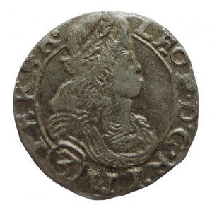 Leopold I. 1657-1705, 3 krejcar 1684 Kutná Hora-Krahe