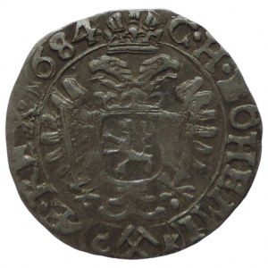 Leopold I. 1657-1705, 3 krejcar 1684 Kutná Hora-Krahe
