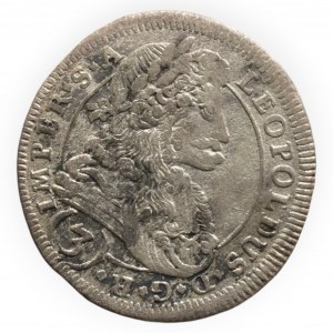 Leopold I. 1657-1705, 3 krejcar 1697 CK Kutná Hora