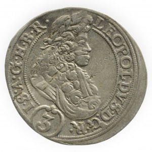 Leopold I. 1657-1705, 3 krejcar 1696 CB, Břeh-Brettschneider