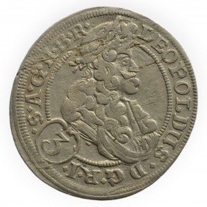 Leopold I. 1657-1705, 3 krejcar 1698 CB Břeh-Brettschneider