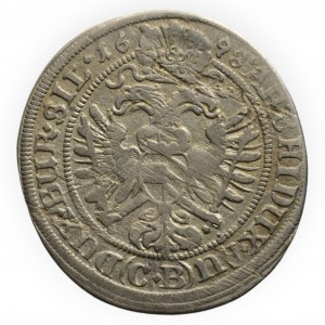 Leopold I. 1657-1705, 3 krejcar 1698 CB Břeh-Brettschneider