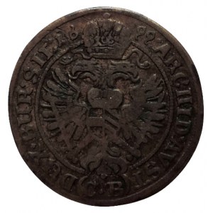 Leopold I. 1657-1705, 3 krejcar 1699 CB Břeh-Brettschneider