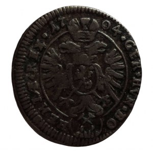 Leopold I. 1657-1705, 1 krejcar 1704 Kutná Hora-Wohnsiedler
