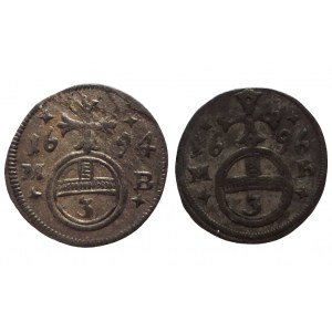 Leopold I. 1657-1705, grešle 1694 MB, 1696 MB Břeh-Brettschneider