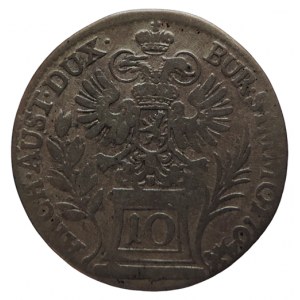 Marie Terezie 1740-1780, 10 krejcar 1764 Praha-Erdmann