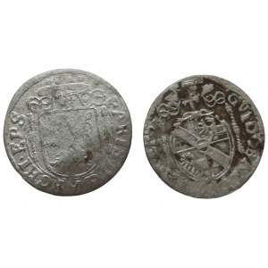 Salzburg arcibisk., Guidobald Thun, Paris Lodron, 1 krejcar 1639, 1663 2ks, prohn., st.kor.