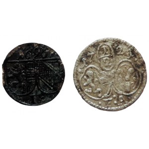Salzburg arcibisk., 1/2 krejcar 1721 + fenik 1696 2ks