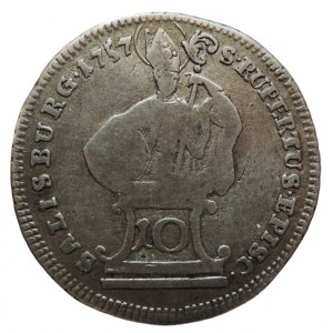 Salzburg arcibiskupství, Zikmund III. Schrattenbach 1753-1771, 10 krejcar 1757