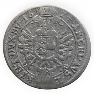 Leopold I. 1657-1705, 6 krejcar 1674 Svatý Vít