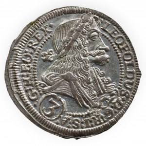 Leopold I. 1657-1705, 3 krejcar 1704 IA Graz-Aigmann