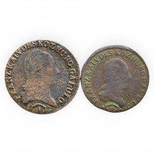 František II. 1792-1835, Cu 1/2 krejcar 1812 A, 1/4 krejcar 1812 B