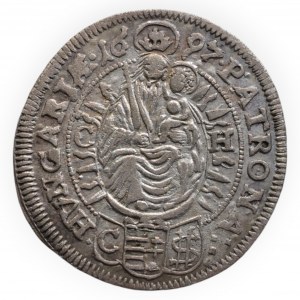 Leopold I. 1657-1705, 3 krejcar 1697 CH Bratislava-Hunger