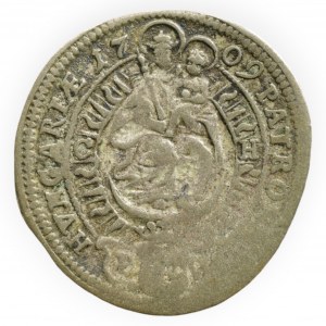 Josef I. 1705-1711, 3 krejcar 1709 CH/P-W Bratislava-Wödrödy