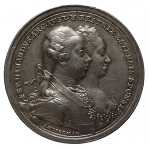 Archduke Ferdinand and Beatrix d´Este, AR medals 1771