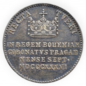 Ferdinand V. 1835-1848, AR menší žeton na korunovaci v Praze 1836