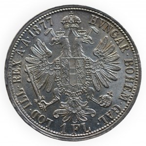 FRANTIŠEK JOSEF I. 1848 - 1916, zlatník 1877 b.z.