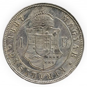 FRANTIŠEK JOSEF I. 1848 - 1916, zlatník 1887 KB