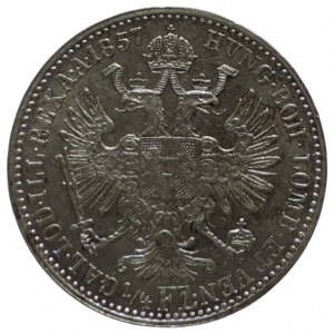 FRANTIŠEK JOSEF I. 1848 - 1916, 1/4 zlatník 1857 A R