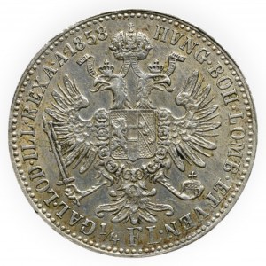 FRANTIŠEK JOSEF I. 1848 - 1916, 1/4 zlatník 1858 A