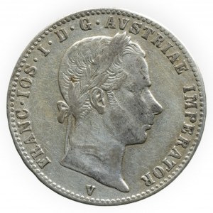 FRANTIŠEK JOSEF I. 1848 - 1916, 1/4 zlatník 1859 V