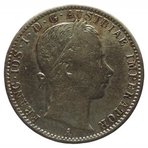 FRANTIŠEK JOSEF I. 1848 - 1916, 1/4 zlatník 1860 A R