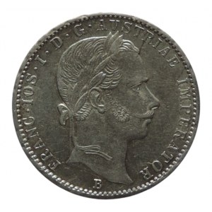 FRANTIŠEK JOSEF I. 1848 - 1916, 1/4 zlatník 1860 B