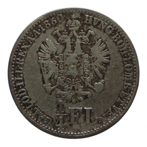 FRANTIŠEK JOSEF I. 1848 - 1916, 1/4 zlatník 1860 V