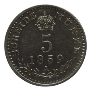 FRANTIŠEK JOSEF I. 1848 - 1916, 5 krejcar 1859 A
