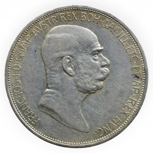 FRANTIŠEK JOSEF I. 1848 - 1916, 5 kor. 1908 jubil.