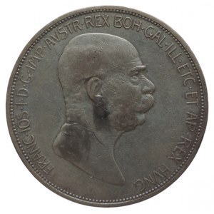 FRANTIŠEK JOSEF I. 1848 - 1916, 5 kor 1908 jubilejní