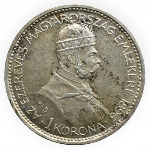 FRANTIŠEK JOSEF I. 1848 - 1916, 1 kor. 1896 KB milénium