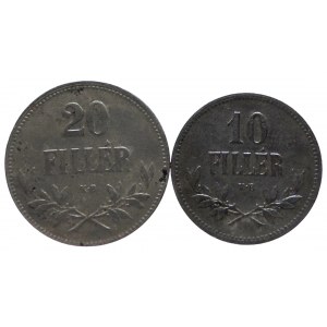 FRANTIŠEK JOSEF I. 1848 - 1916, Karel I. Fe 20, 10 fillér 1920