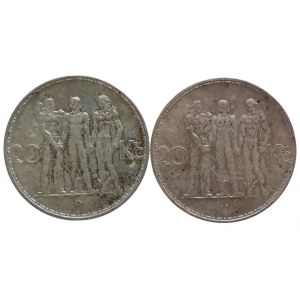 ČSR 1918-1939, 20 Kč 1933, 1934 2ks