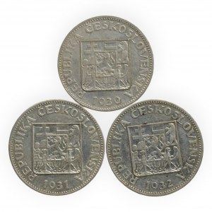 Tschechoslowakei 1918-1939, 10 CZK 1930, 1931, 1932