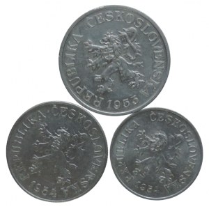 ČSR 1945-1989, 25 hal. 1953, 10 hal. 1954, 5 hal. 1954 3ks