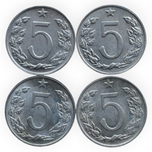 ČSR 1945-1989, 5 hal. 1970, 1973, 1974, 1975