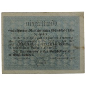 Nouzovky, Römerstadt - Rýmařov 50 Heller 1. November 1919