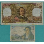 Francie, konvolut různých bankovek